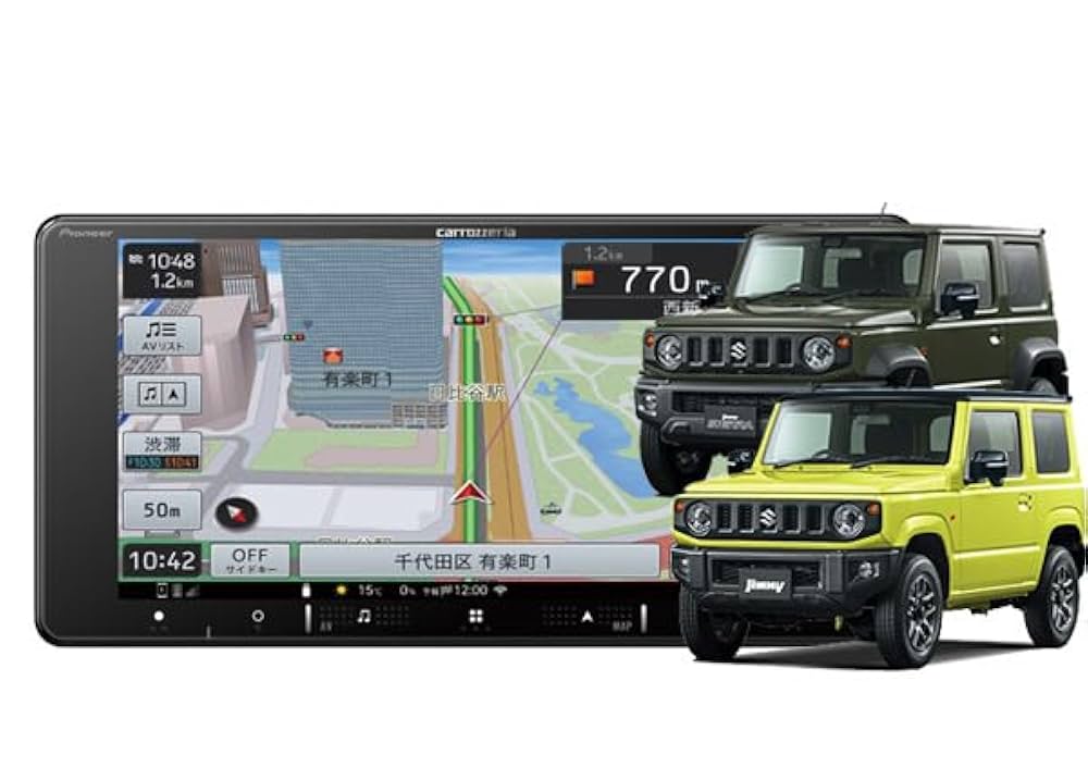 カーナビ me 楽ナビ ジムニー(JB64W・H30/7〜現在)専用 AVIC-RQ721-DC + KLS